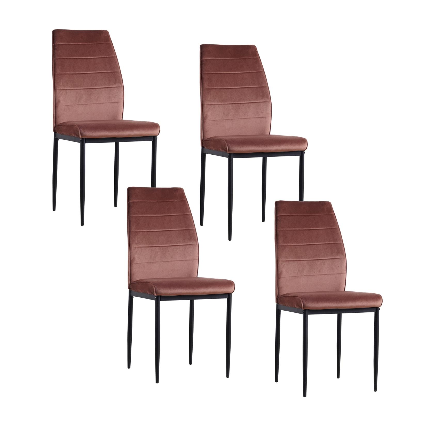 HTI-Living Stuhl Madison Velvet Braun