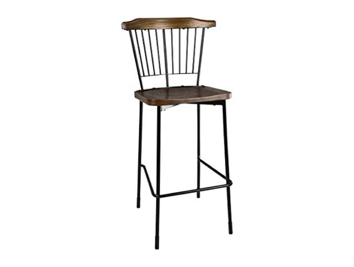 Bolero Scandi Hochhocker (2er-Pack), Schwarz, Sitzhöhe: 760 mm, Stahlrahmen & Holzsitz, FB873