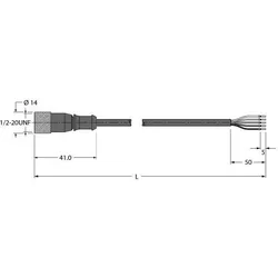 Turck Anschlussleitung KB 5T-2