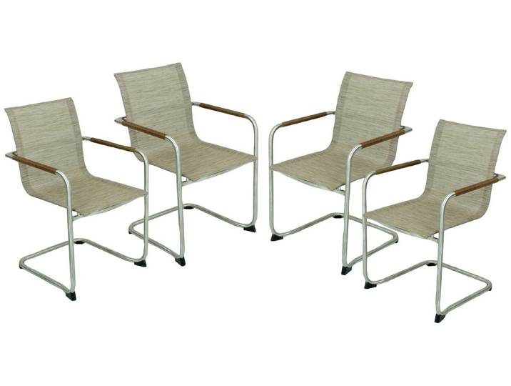 Garden Pleasure Freischwinger NOVA (Set, 4 St), Edelstahl