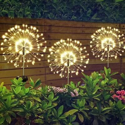 Uplift Picks Solar Firework Garden Stake Lights Create Sparkling Outdoor Displays Every Night warm 60 Led