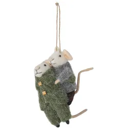 Peo Christbaumschmuck Mäuse 11 cm, grün