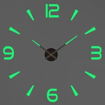 Uplift Picks 3D Wall Clock DIY Large Luminous Silent Modern Wall Decor 05 3d 37 Inch (90cm)