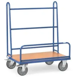 Fetra Plattenwagen, Tragl. 600kg, Ladefl. LxB 1270x535mm, Anlegerahmen, RAL5007