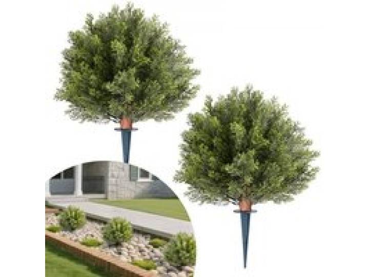 VEVOR Künstliche Formschnitt-Zypressen mit Erdspieß, 2er-Set 406 mm Kunstpflanze, Dekopflanze, für Dekoration, Veranda, Außen- & Innenbereich, Terrasse, Garten, Balkon, Hinterhof