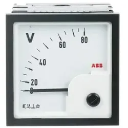 ABB VLM-1-80/72 Voltmeter analog Direktmessung, 80V, Wechselspannung, 72m 2CSG112120R4001 VLM18072