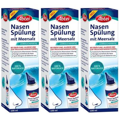 Abtei Nasenspülung mit Meersalz Spray x3 3x100 ml