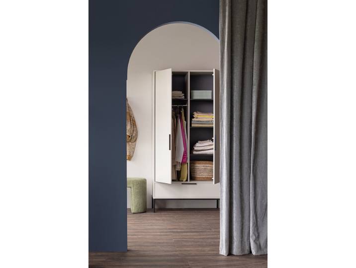Drehtürenschrank Adam 100 x 200 x 53cm Beige/Kaschmir