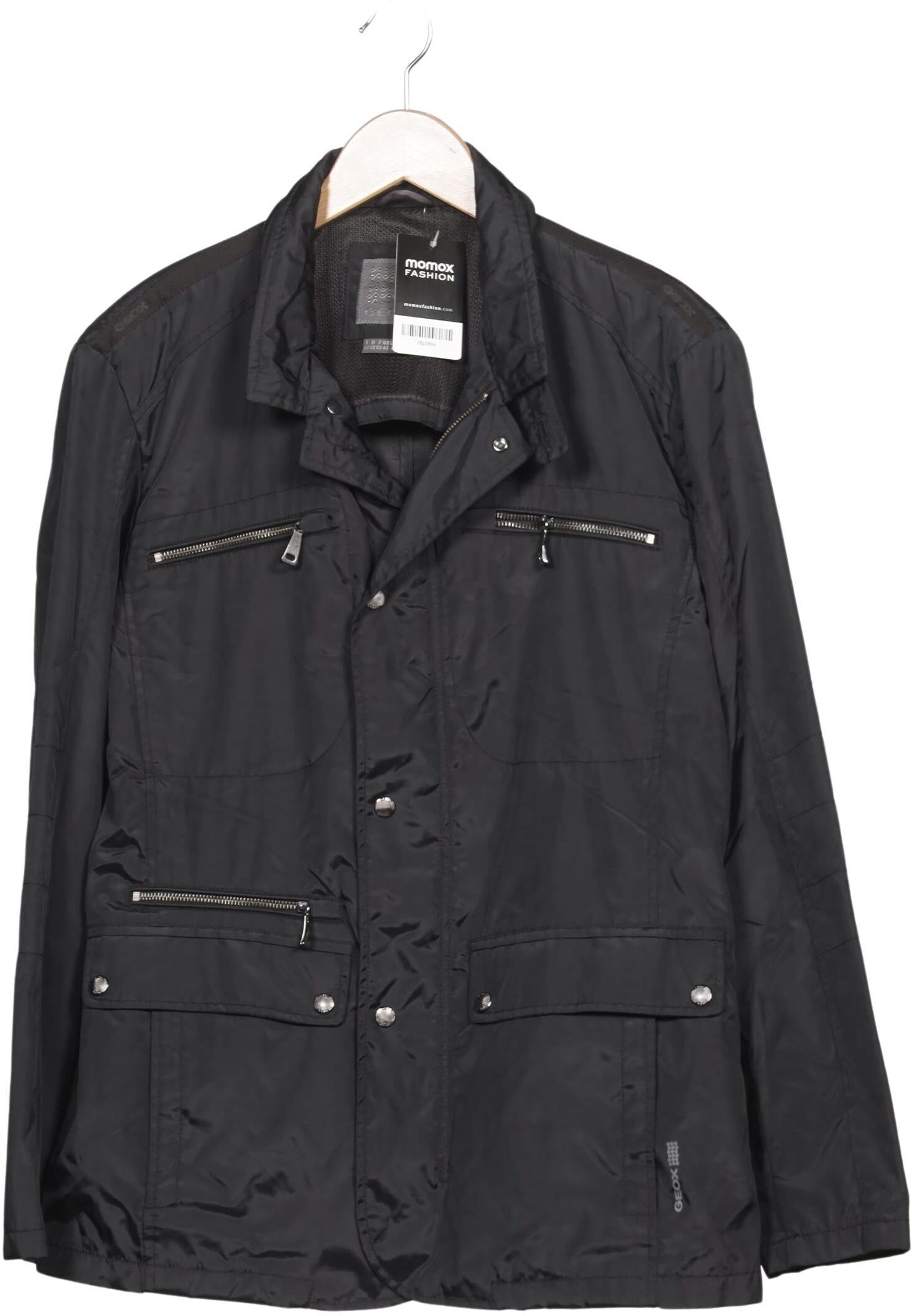 Geox Herren Jacke, Schwarz, Gr. EU 52, Synthetik - Second Hand