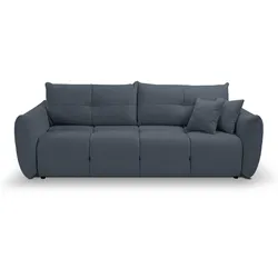 BETTSOFA MODA Blau Chenille-Stoff mit Schlaffunktion