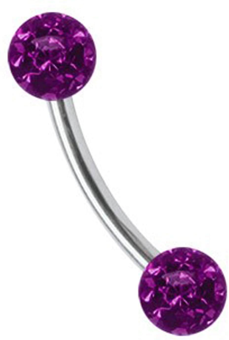 Augenbrauenpiercing ADELIA´S "Piercing  Augenbrauenpiercing", lila, Piercings, Damen, Titan, Augenbrauenpiercing