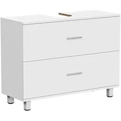 WASCHBECKENUNTERSCHRANK Spanplatte MDF Weiß