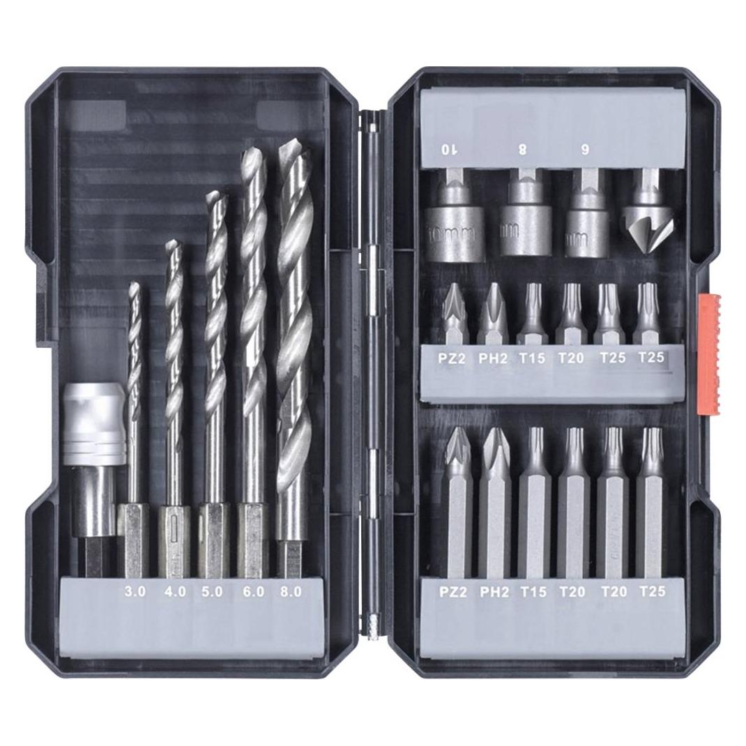 kwb Bit-Bohrerbox 22tlg. S-Box (3 mm, 4 mm, 5 mm, 6 mm, 8 mm) (108805)