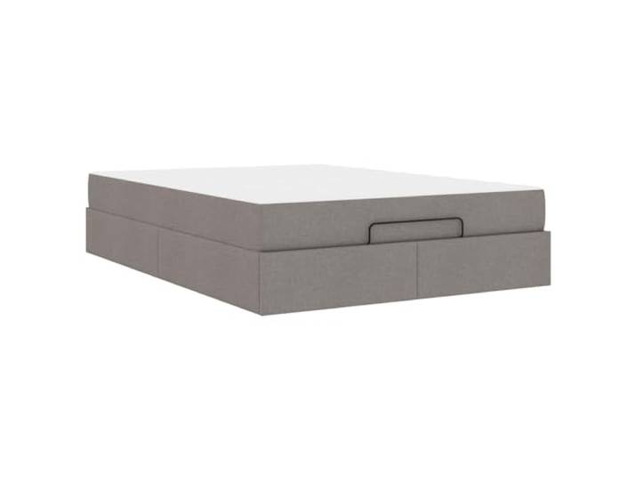 KKgypkn Bettgestell mit Matratze 2 Stück Taupe Stoffbett mit Schubladen, modernes Design mit Schaummatratze mittelfester Komfort, Stauraum unter der Matratze, Pflegeleichte Stoffoberfläche