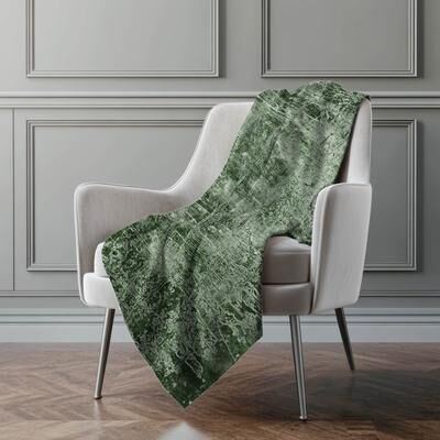 Addison Rugs Premium Machine Washable Solid Imprints Sherpa Throw Blanket