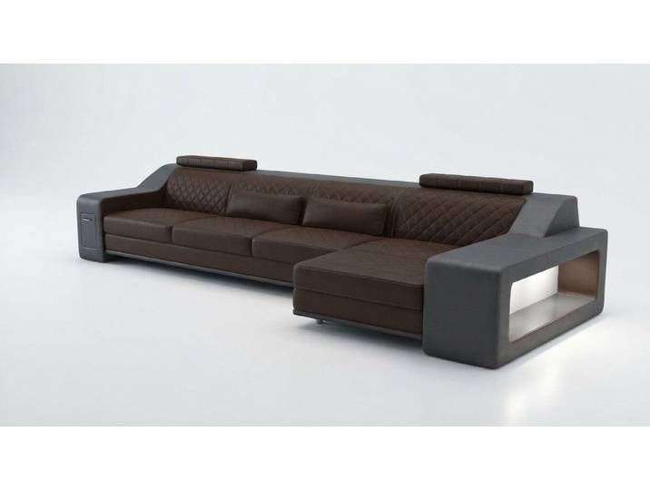 JVmoebel Ecksofa Design Sofa Themar WG aus Leder und Textil, moderne Optik, Made in Europa