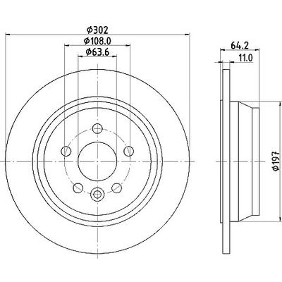 Hella Bremsscheibe [Hersteller-Nr. 8DD355126-781] für Land Rover