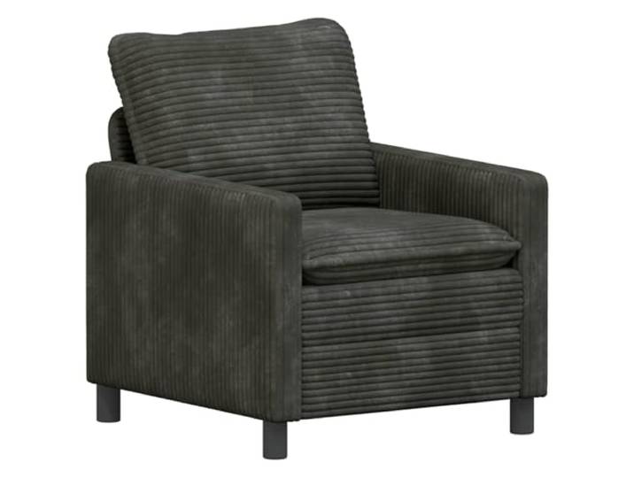 PUGYNBK Anthrazitfarbenes Sofa, 76 x 81 x 87,5 cm, Polyester mit Basis aus Sperrholz, abnehmbare Kissen, konische Beine, minimalistischer Stil, einfache Montage