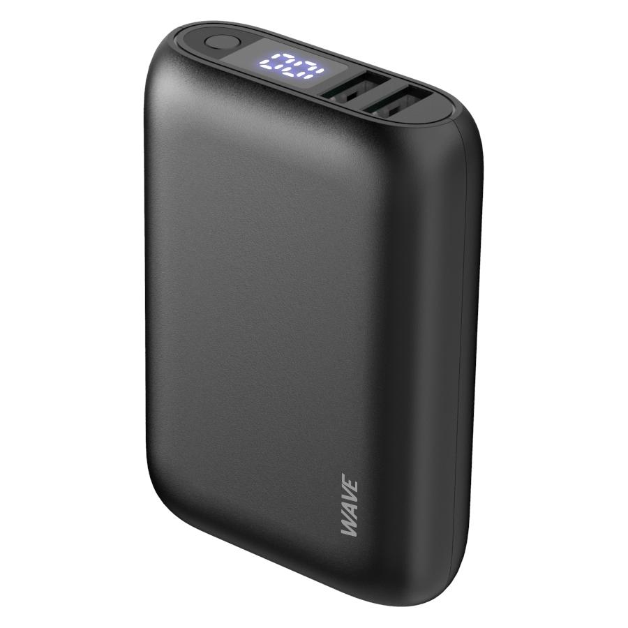 Wave Pocketpower Power Bank, 10.000 mAh, schwarz (10000 mAh) (WAVE-POWER-10K-BK)