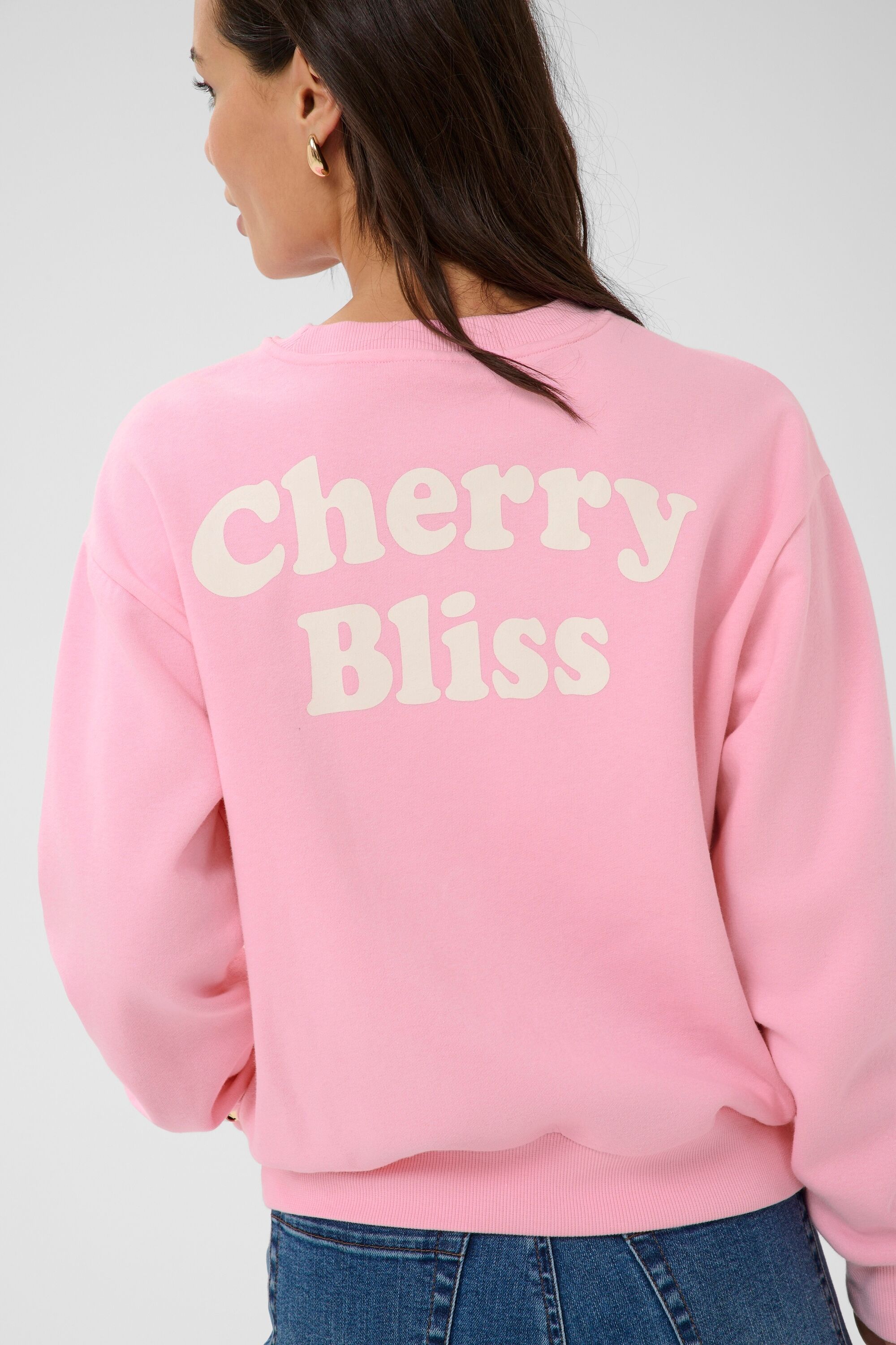 Sweatshirt KAFFE "Damen Sweatshirt KAmelody", Damen, Gr. L, pink (pink frosting), Obermaterial: 70% Baumwolle CO. 30% Polyester PES., Sweatshirts Sweatshirt