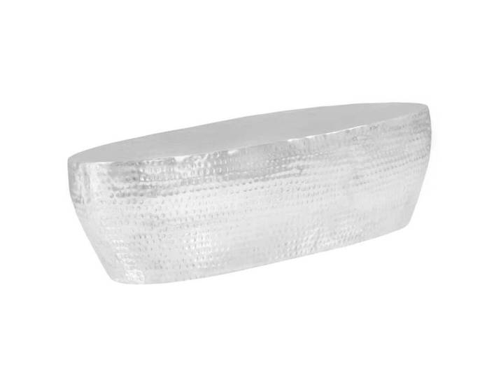 Table basse Table de salon VIDAXL martelée Argenté 100x50x28 cm Aluminium T145