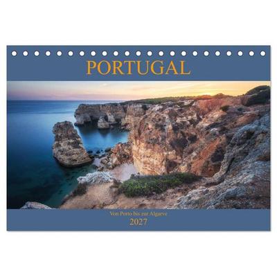 Portugal - Von Porto bis zur Algarve (Tischkalender 2027 DIN A5 quer), CALVENDO Monatskalender