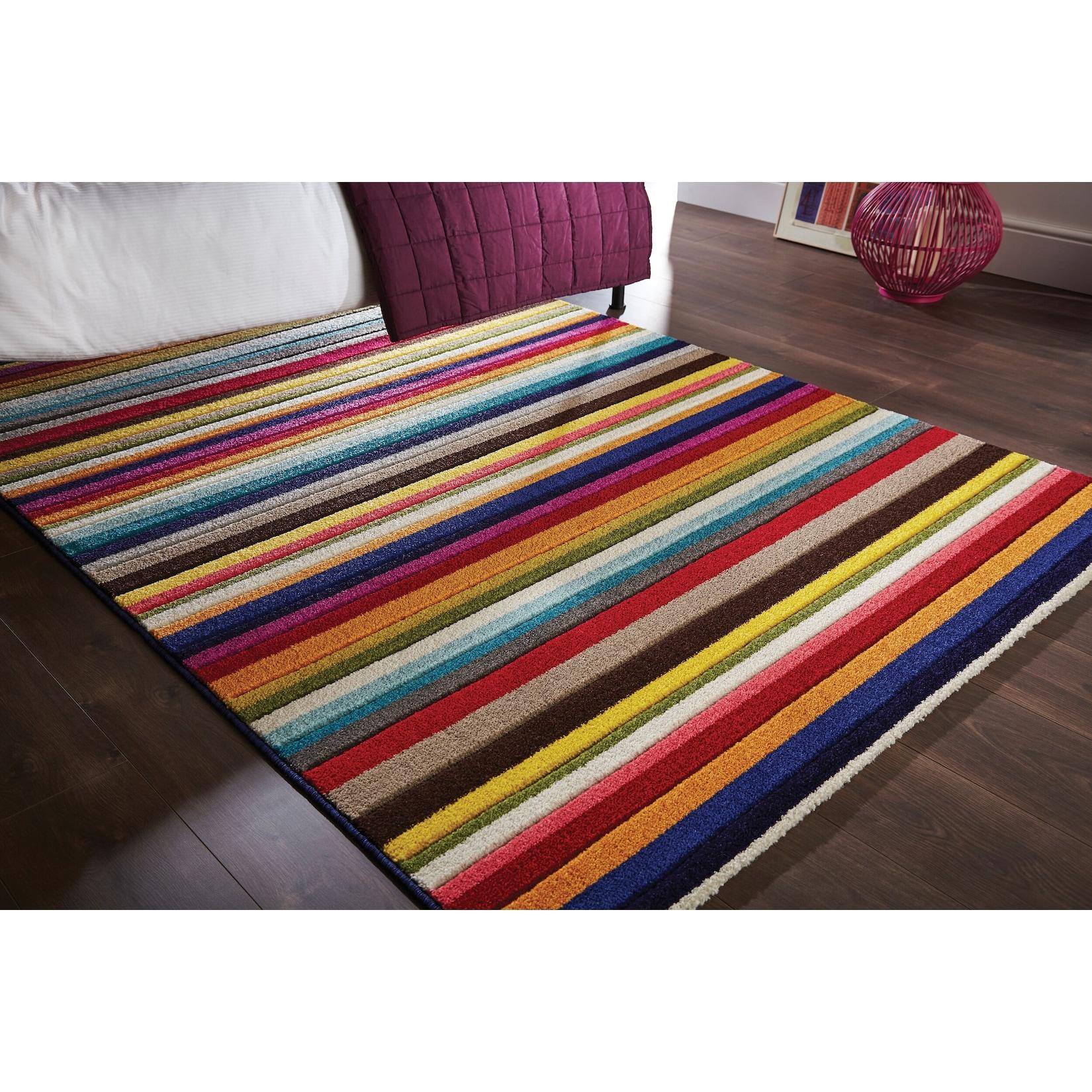 Teppich gestreift Bunt 160 x 230 cm - MEON Kadima Design