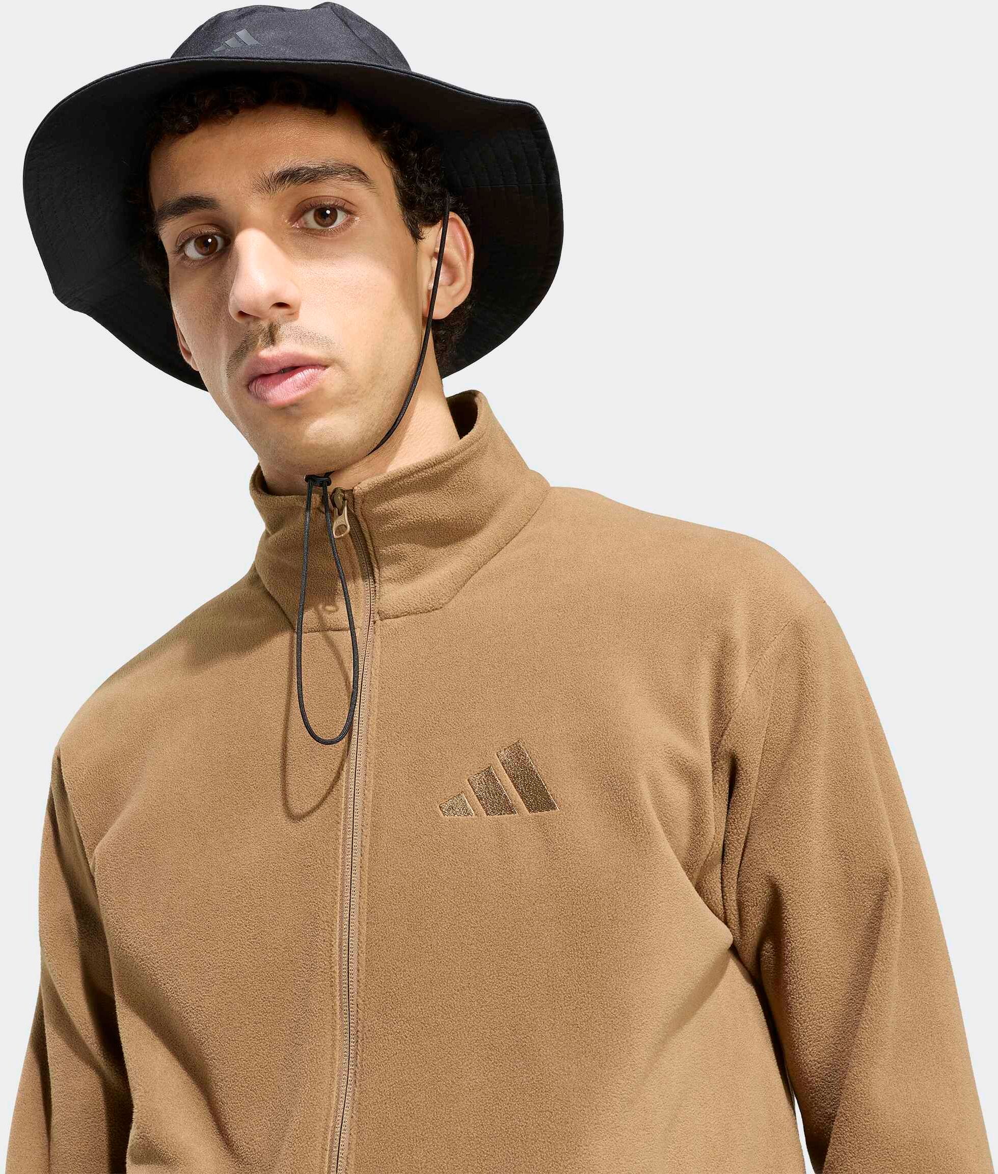 Fleecejacke ADIDAS TERREX "MULTI ESSENTIALS, DURCHGEHENDER REISSVERSCHLUSS", Herren, Gr. S, braun oxide, Obermaterial: 100% Polyester, Jacken Fleecejacke braun oxide S