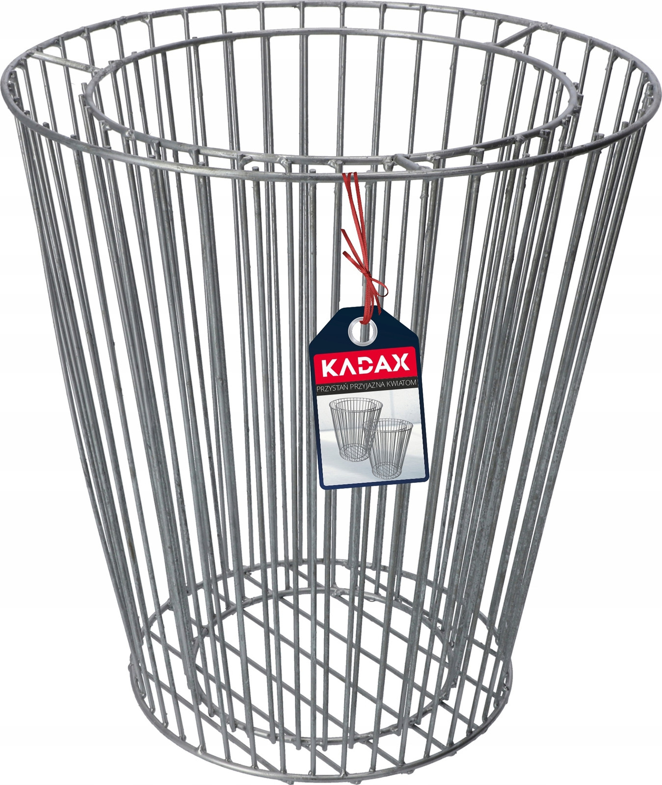 KADAX Gordes Gabionenwand van verzinkt staal, ronde draadmand plantenbak, 40 cm