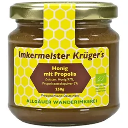 Imkermeister Krüger's Honig mit Propolis bio 250g