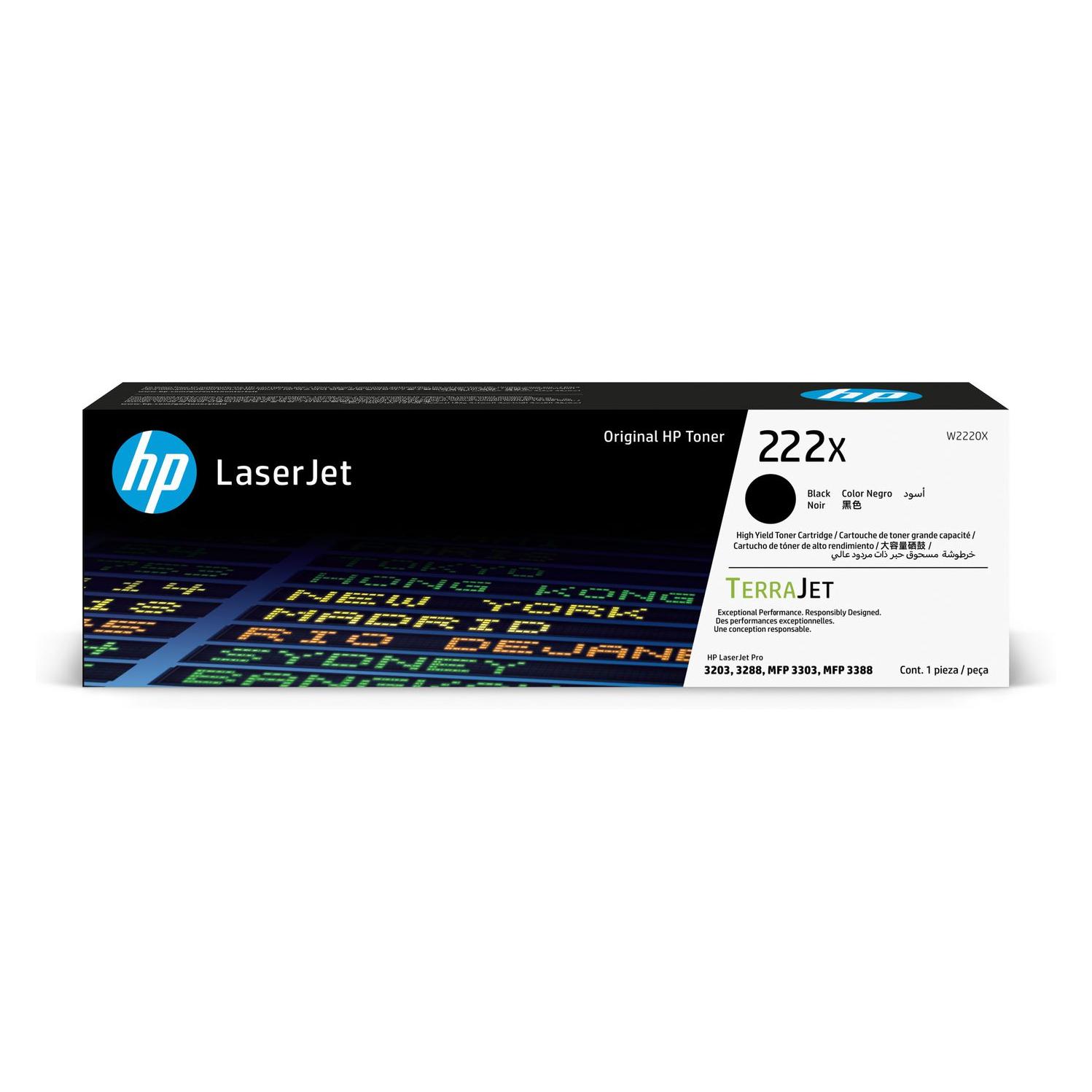 HP 222X High Yield Black (BK) (W2220X)