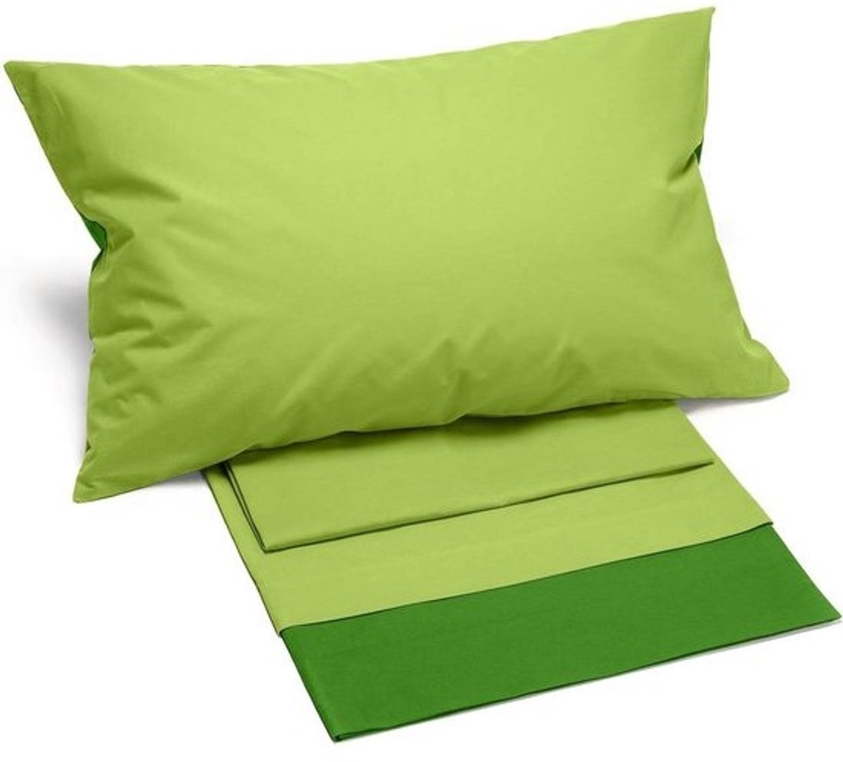 Groene katoenen bedsprei voor tweepersoonsbed met hypoallergene vulling
