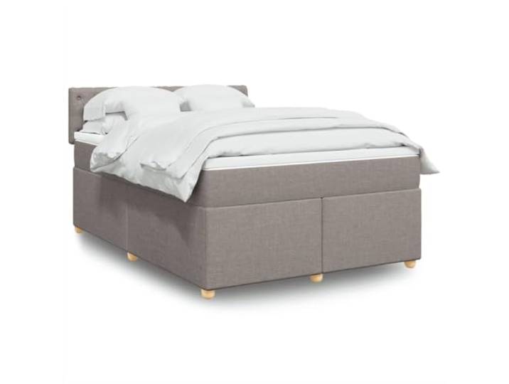 RJPLMFV Lattenrost mit Matratze, Taupe, 140 x 190 cm Taschenfedern, abnehmbarer Bezug, Polyestergewebe, langlebiger Komfort