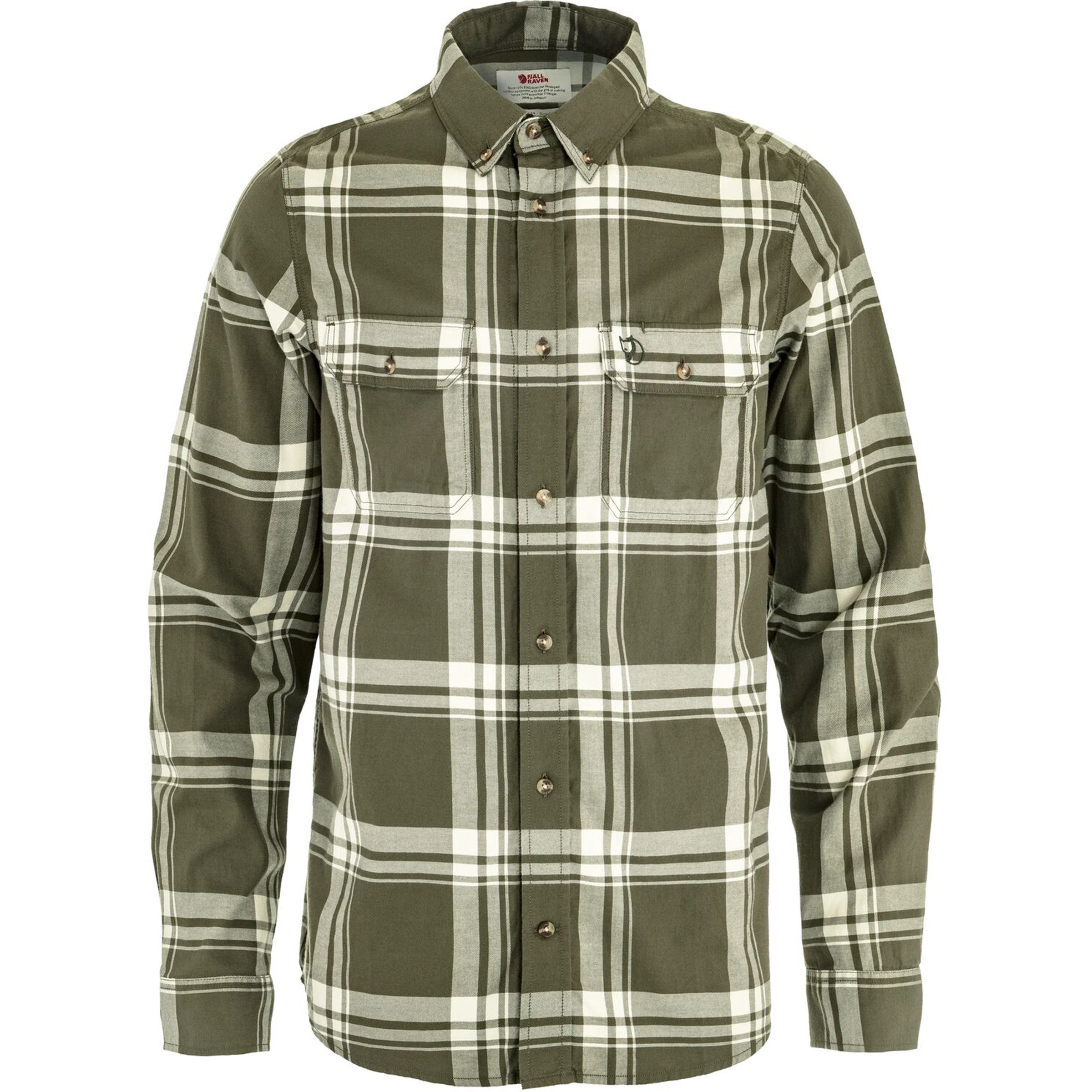 Fjällräven Övik Lite Flannel Herren Hemden oliv Größe M Lifestyle Hautfreundlich