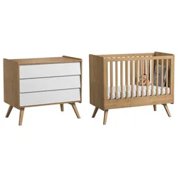 BABYZIMMER 2-teilig Eiche und Weiß