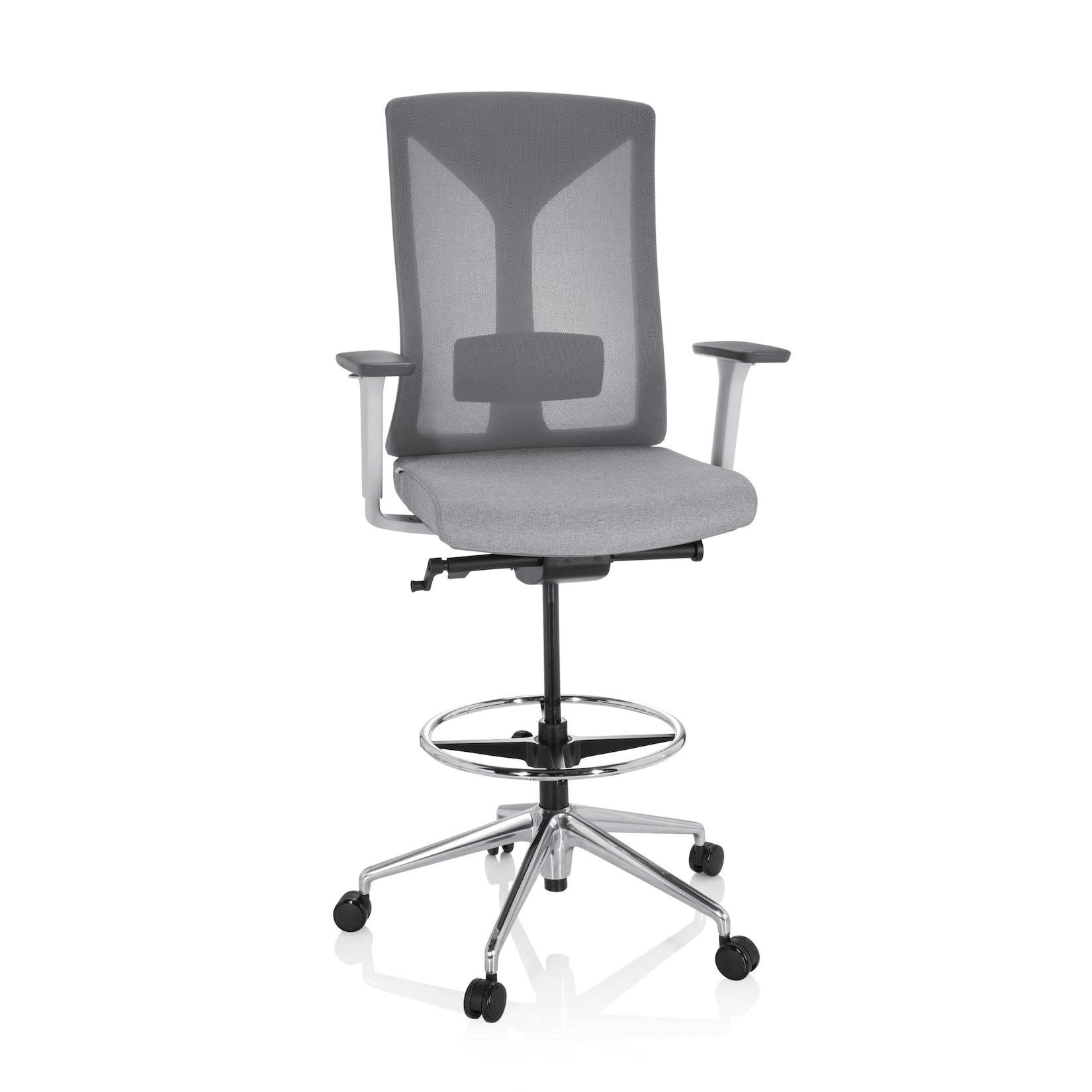hjh OFFICE Counterstuhl HALIFAX WORK Stoff / Netzstoff mit Armlehnen (höhenverstellbar)