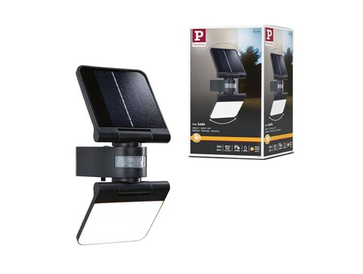 Paulmann Outdoor Solar Fluter Lesla IP65 3000K USB PIR Anthrazit 94609