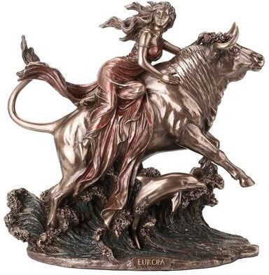 Veronese Design 9.45 inches Width Cold Cast Bronze the Abduction of Europa Bronze Finish Figurine
