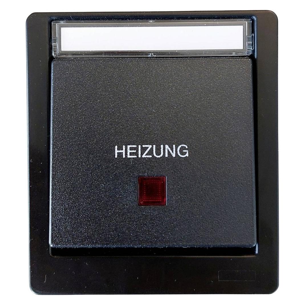 N&L Elektrotechnik N & L 27614 Heizungs-Notschalter Komplett Aufputz Schwarz (27614)