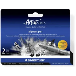 Staedtler Pigment Arts Intensiv Pen Filzstift Schwarz 2 Stück(e)