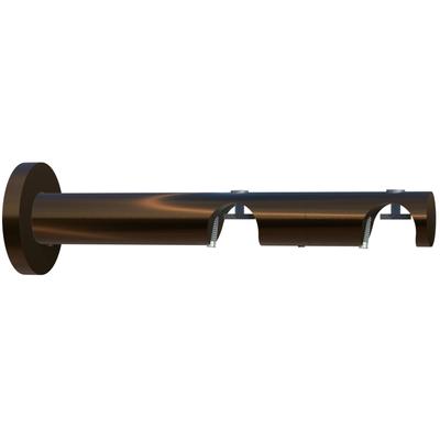 Kombiträger INDEKO, braun (bronzefarben), Ø:2cm, Gardinenstangenhalterungen, Ø 20 mm für Vorhangstangen und Innenlaufsysteme
