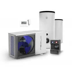 Luft Wasser Wärmepumpe Nexus M8 kW EVI Monoblock Komplettpaket Pumpengruppe GPO