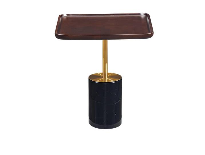 Xlmoebel Beistelltisch Eleganter Marmor Tisch für stilvolles Wohnen (Beistelltisch, 1-St., Beistelltisch), Hergestellt in Europa