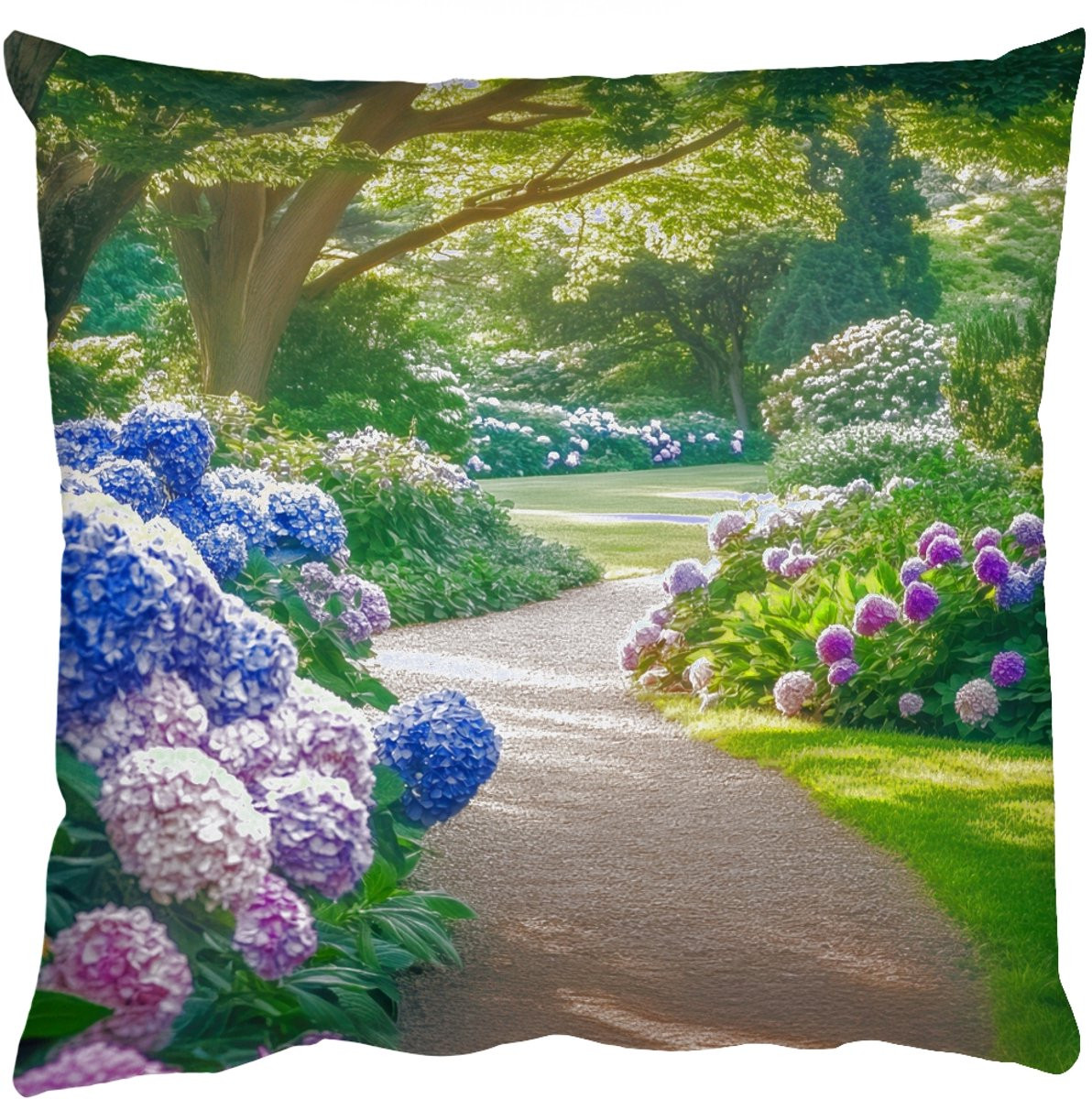 PillowMonkey Sierkussen Hortensia Park Pad - 60 x 60 cm