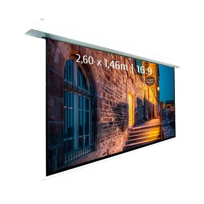 KIMEX - Motorisierte Einbau-Leinwand 2,60 x 1,46m - Format 16:9 - Wi-Fi