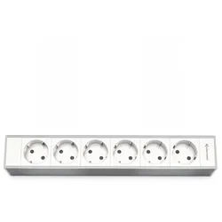 Kindermann CablePort Modulträger 6-fach, 6x Strom