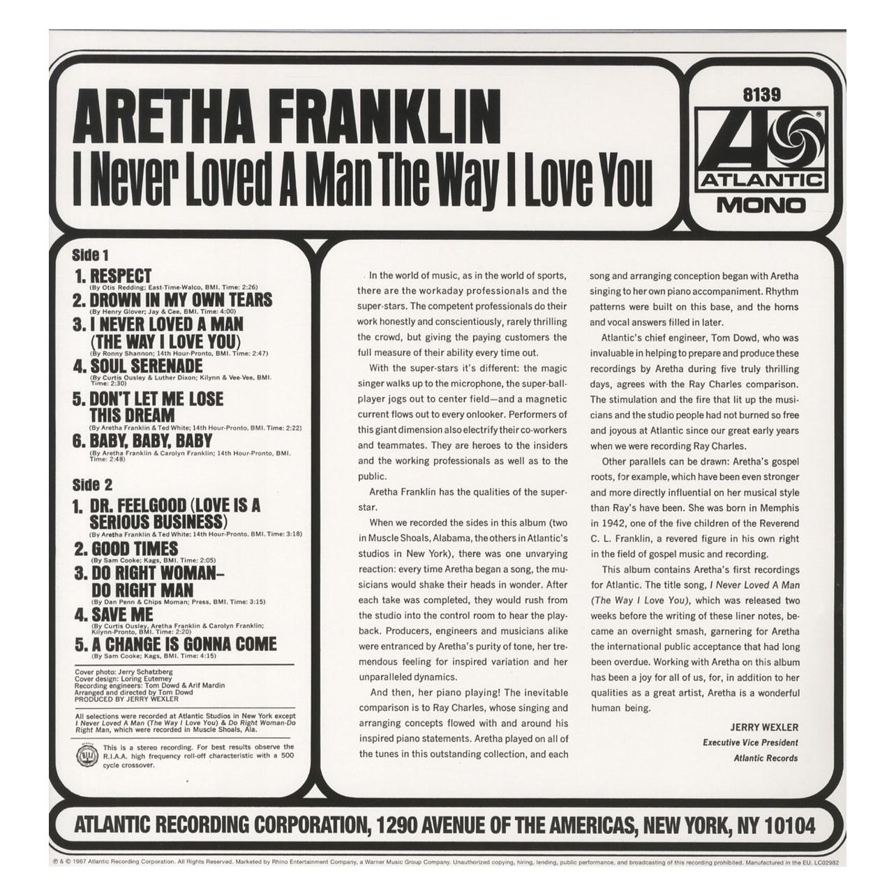 Rhino I Never Loved A Man The Way I Love You (Aretha Franklin) (6906228)