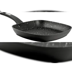 CS KOCHSYSTEME, MARBURG Schmiedeguss-Steakpfanne 28x28x4cm Xylan-Antihaftbeschichtung mit weißem Punkt