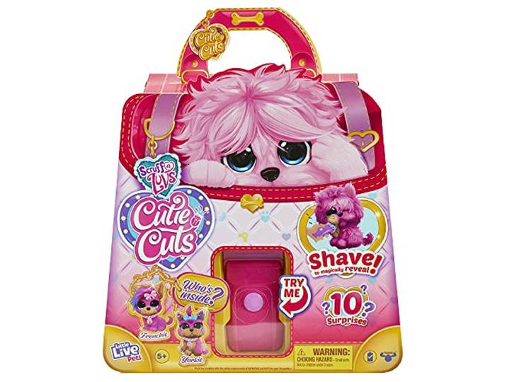 Little Live Pets Scruff-a-Luvs Cutie Cuts Shave, Reveal and Style, Plush Rescue pet, Pink