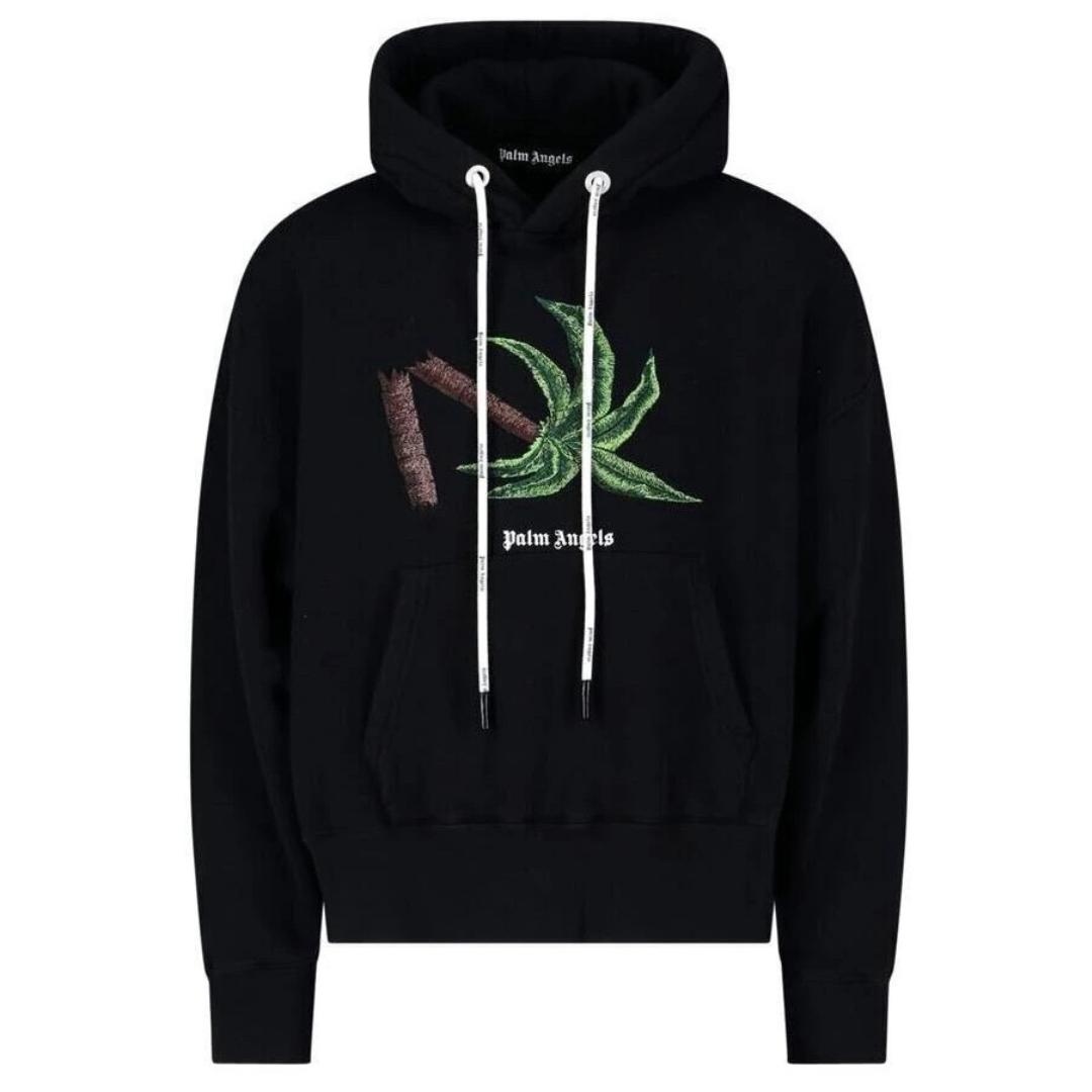 Palm Angels Gebrochene Palme Schwarzer Hoodie